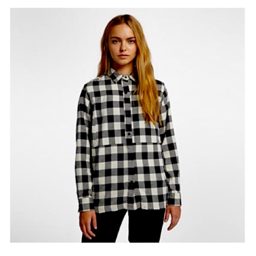 Hurley Button up Black plaid Buffalo